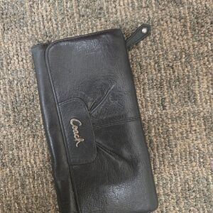 Coach Black Leather Wallet FAIR SHAPE SEE PICS